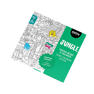 Постер-гигант для раскрашивания OMY "Jungle", 70 х 100 см