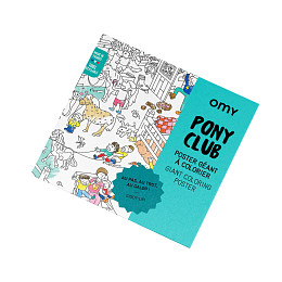 Постер-гигант для раскрашивания OMY "Poney Club", 70 х 100 см