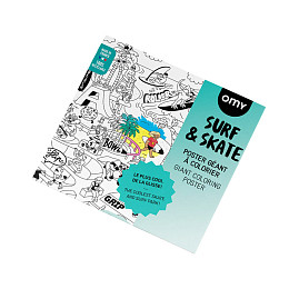 Постер-гигант для раскрашивания OMY "Surf And Skate", 70 х 100 см