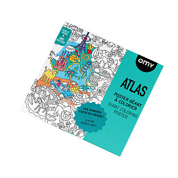 Постер-гигант для раскрашивания OMY "Atlas", 70 х 100 см