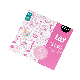 Постер-гигант для раскрашивания OMY "Lily", 70 х 100 см