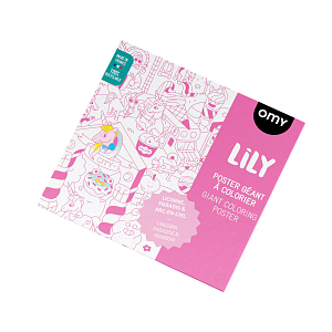Постер-гигант для раскрашивания OMY "Lily", 70 х 100 см
