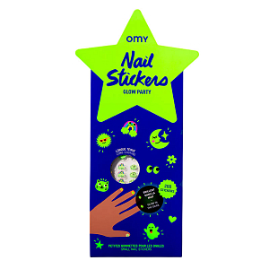 Набор стикеров для ногтей OMY "Glow Party", 200 шт