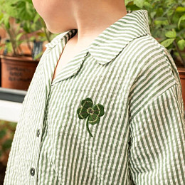 Рубашка с коротким рукавом That's Mine "Ino Green Stripe", зеленые полоски