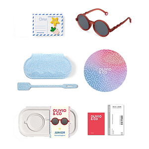 Солнцезащитные очки OLIVIO & CO "Коралловый риф", красные