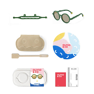 Солнцезащитные очки OLIVIO & CO "Зеленый кактус", зеленые