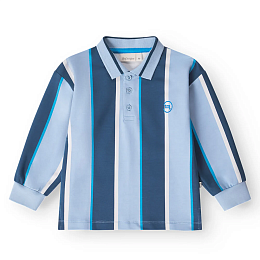 Рубашка поло с длинным рукавом That's Mine "Victor Multi Stripe", микс с синим