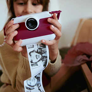 Камера с моментальной печатью КИДИВУЛЬФ (KIDYWOLF), красная