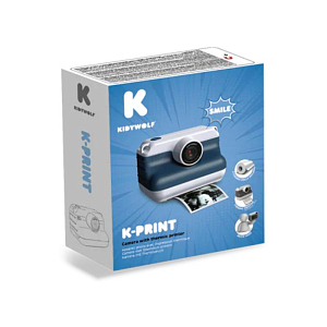 Камера с моментальной печатью КИДИВУЛЬФ (KIDYWOLF), синяя