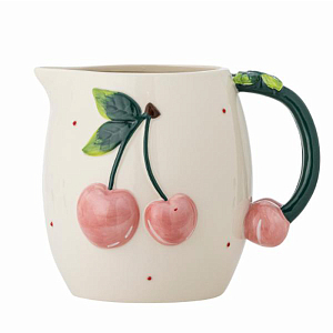 Кувшин керамический Bloomingville "Berrie", кремовый с розовым, 1,8 л