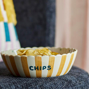 Миска керамическая Bloomingville "Chip", карамельная, 2,8 л