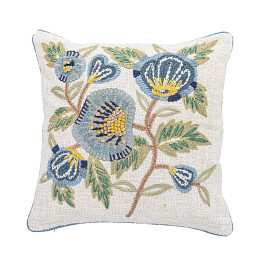 Подушка декоративная Bloomingville "Hanna", голубая, 45 х 45 см