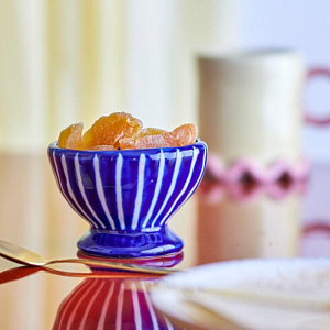 Миска керамическая Bloomingville "Nini", синяя, 170 мл