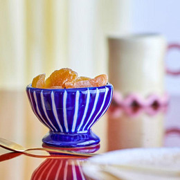Миска керамическая Bloomingville "Nini", синяя, 170 мл