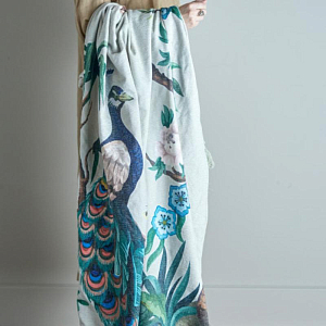 Плед Bloomingville "Peacock", райские птицы, 155 х 130 см