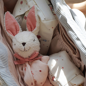Комфортер в виде кролика Кам Кам Копенгаген (Cam Cam Copenhagen) "Бантики", кремовый