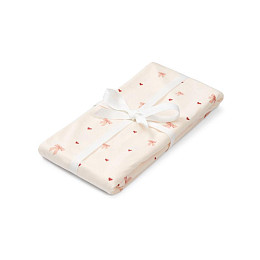 Пеленка из мягкого джерси Кам Кам Копенгаген (Cam Cam Copenhagen) "Бантики", кремовая, 80 x 80 см