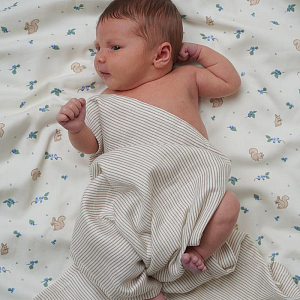 Пеленка Кам Кам Копенгаген (Cam Cam Copenhagen) "Карамельные Полоски", 120 x 120 см