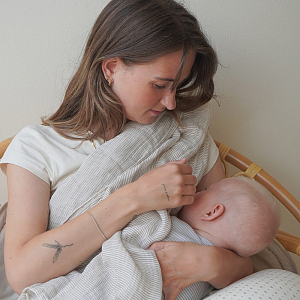 Пеленка Кам Кам Копенгаген (Cam Cam Copenhagen) "Карамельные Полоски", 120 x 120 см