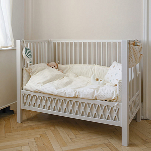 Бортик для детской кроватки Кам Кам Копенгаген (Cam Cam Copenhagen) "Рябина", кремовый