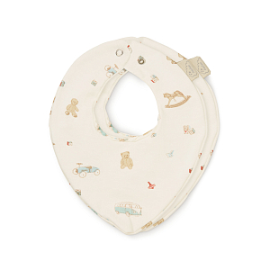 Нагрудник из джерси Кам Кам Копенгаген (Cam Cam Copenhagen) "Винтажные Игрушки", 2 шт, кремовый