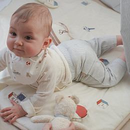 Нагрудник из джерси Кам Кам Копенгаген (Cam Cam Copenhagen) "Винтажные Игрушки", 2 шт, кремовый