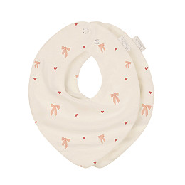 Нагрудник из джерси Кам Кам Копенгаген (Cam Cam Copenhagen) "Бантики", 2 шт, кремовый