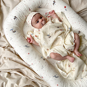 Кокон-гнездышко Кам Кам Копенгаген (Cam Cam Copenhagen) "Карусель", кремовый