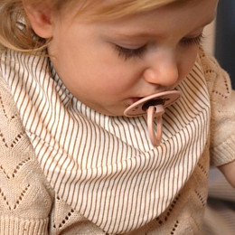 Нагрудник из джерси Кам Кам Копенгаген (Cam Cam Copenhagen) "Карамельные Полоски", 2 шт, бежевый