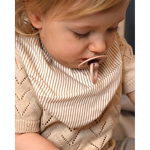 Нагрудник из джерси Кам Кам Копенгаген (Cam Cam Copenhagen) "Карамельные Полоски", 2 шт, бежевый