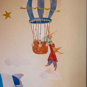 Стикер настенный Зэтс Майн (That's Mine) "Воздушное Путешествие", микс с голубым