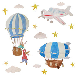 Стикер настенный Зэтс Майн (That's Mine) "Воздушное Путешествие", микс с голубым