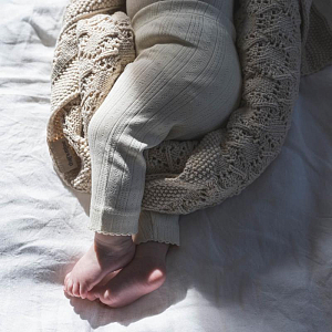 Плед вязаный для новорожденных Зэтс Майн (That's Mine) "Кала", песочный, 85 х 85 см