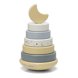 Пирамидка деревянная Зэтс Майн (That's Mine) "Луна", серо-кремовый микс