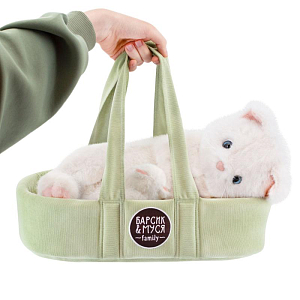 Мягкая игрушка Orange Toys "Кошечка Муся", с котёнком в переноске