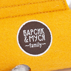 Мягкая игрушка Orange Toys "Котенок в сумке", серый