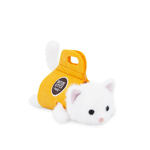 Мягкая игрушка Orange Toys "Котенок в сумке", белый