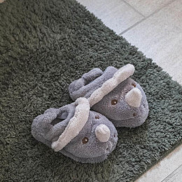 Тапочки плюшевые Зэтс Майн (That's Mine) "Дино Майлс", серые