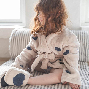 Тапочки плюшевые Зэтс Майн (That's Mine) "Море Любви Майлс", кремовые