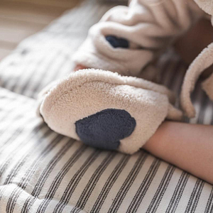 Тапочки плюшевые Зэтс Майн (That's Mine) "Море Любви Майлс", кремовые