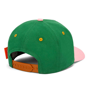 Бейсболка Hello Hossy "Mini Green", розовая с зеленым