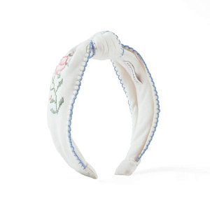Ободок с вышивкой Джинджерснэпс (Gingersnaps) "Примула", снежные розы