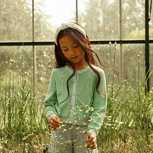 Ободок с вышивкой Джинджерснэпс (Gingersnaps) "Примула", снежные розы