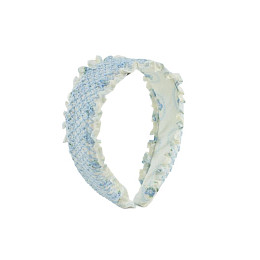 Ободок Джинджерснэпс (Gingersnaps) "Лори", голубая клетка в цветах