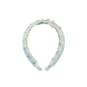 Ободок Джинджерснэпс (Gingersnaps) "Лори", голубая клетка в цветах