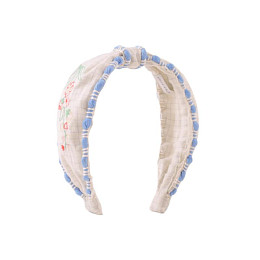 Ободок с вышивкой Джинджерснэпс (Gingersnaps) "Дельта", снежные розы