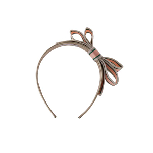 Ободок с бантом Джинджерснэпс (Gingersnaps) "Брианна", кремовый с розовым