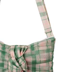 Сумка-бант Джинджерснэпс (Gingersnaps) "Кэсси", зеленая клетка