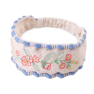 Повязка на голову для малышей Джинджерснэпс (Gingersnaps) "Дейя", белая с голубым