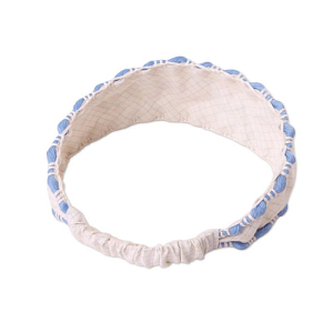 Повязка на голову для малышей Джинджерснэпс (Gingersnaps) "Дейя", белая с голубым